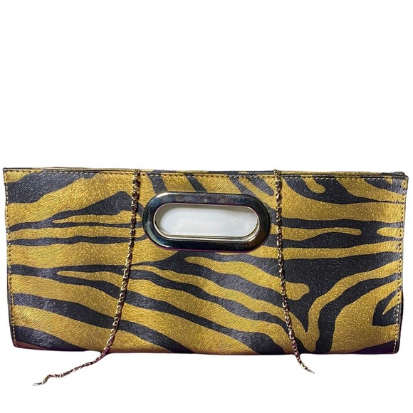 Stylish Gold and Black Clutch - Picture 1 of 9